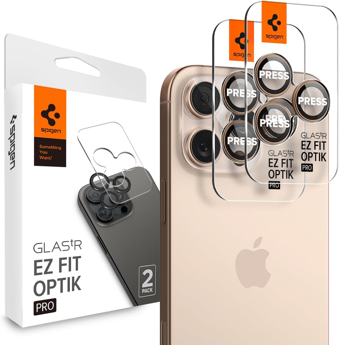 IPhone 16 Pro Max / 16 Pro Optik Pro EZ Fit Protector para lente de cámara - Desert Titanium