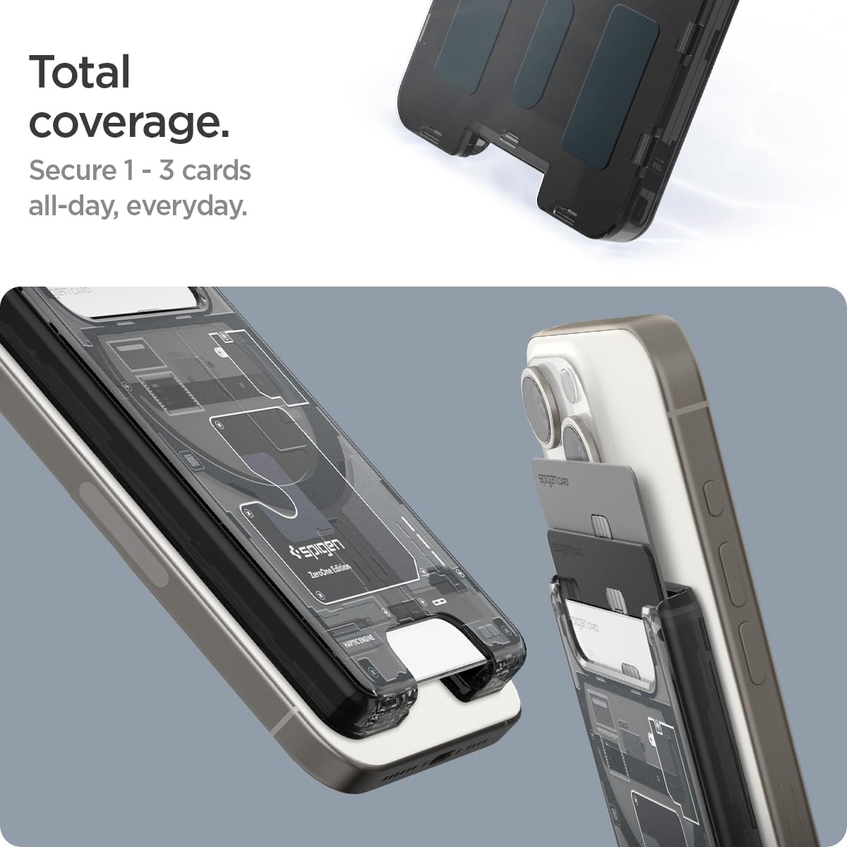 Spigen Cartera / Wallet Magnetica Zero One diseñado para 3 tarjetas