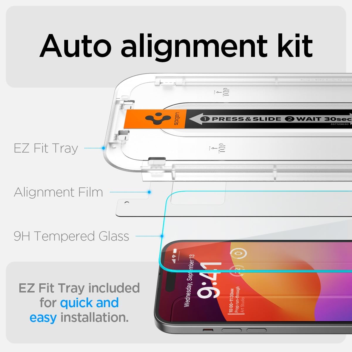 iPhone 15 Screen Protector GLAS.tR EZ Fit | Sensor Protected