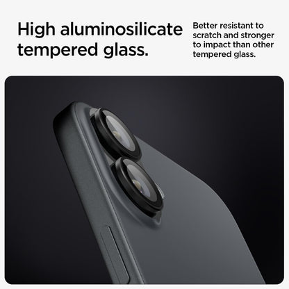 Spigen GlasTR EZ Fit Optik Pro - Protector para lente de cámara iPhone 16 / 16 Plus