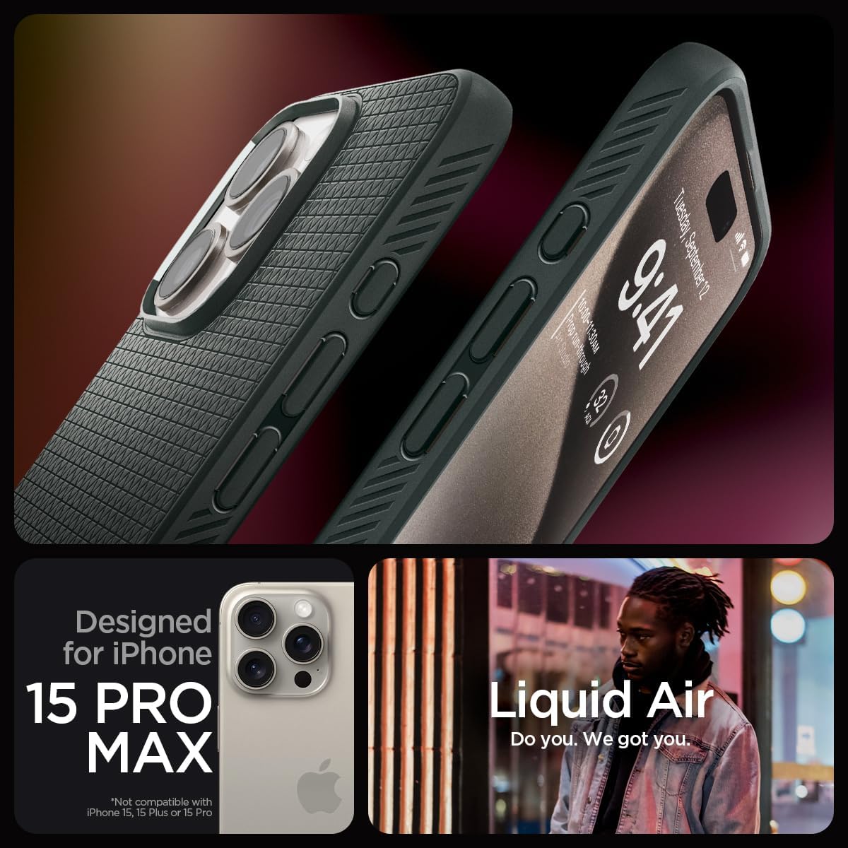 iPhone 15 Pro Max / 15 Pro Liquid Air Armor Case