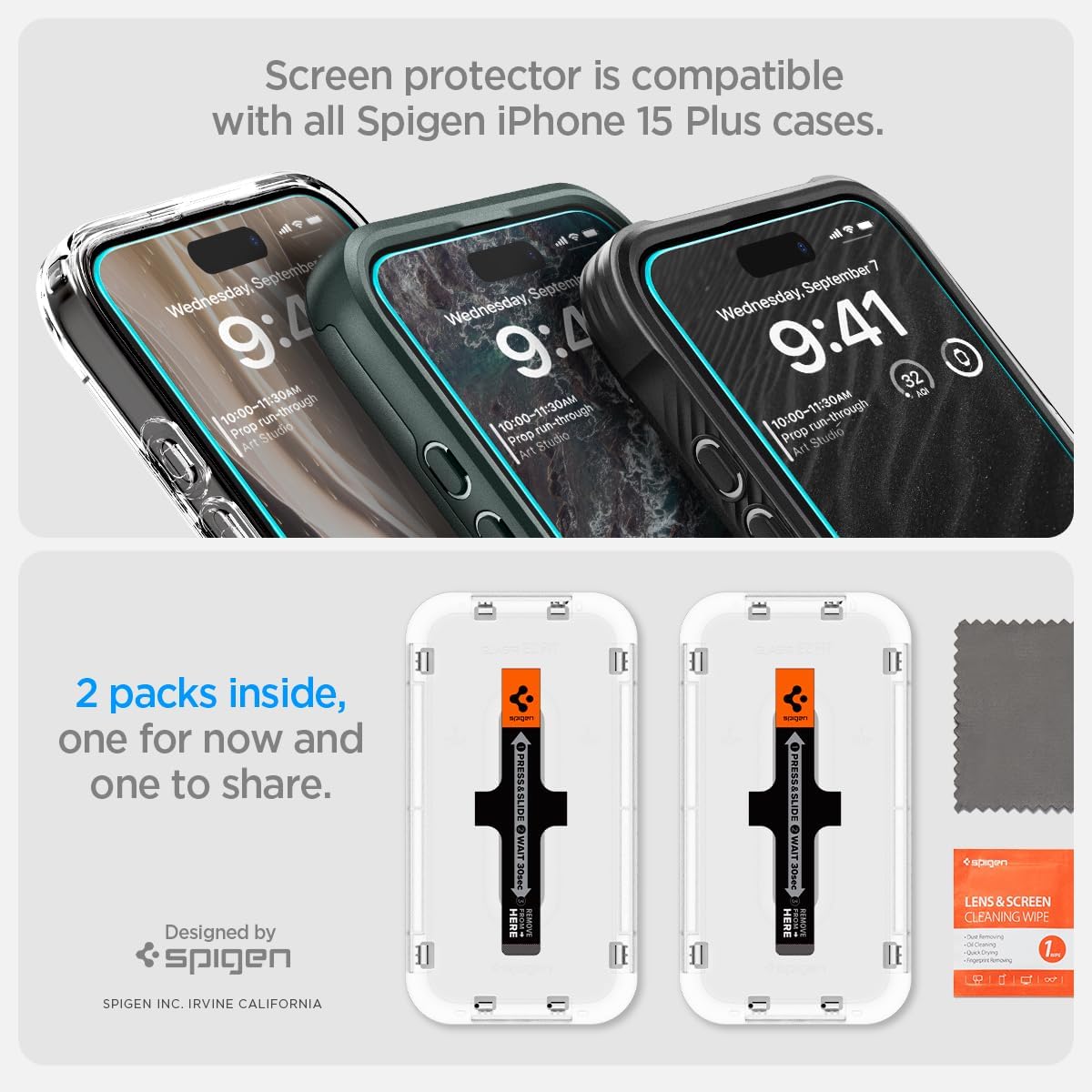 iPhone 15 Plus Screen Protector GLAS.tR EZ Fit | Sensor Protected