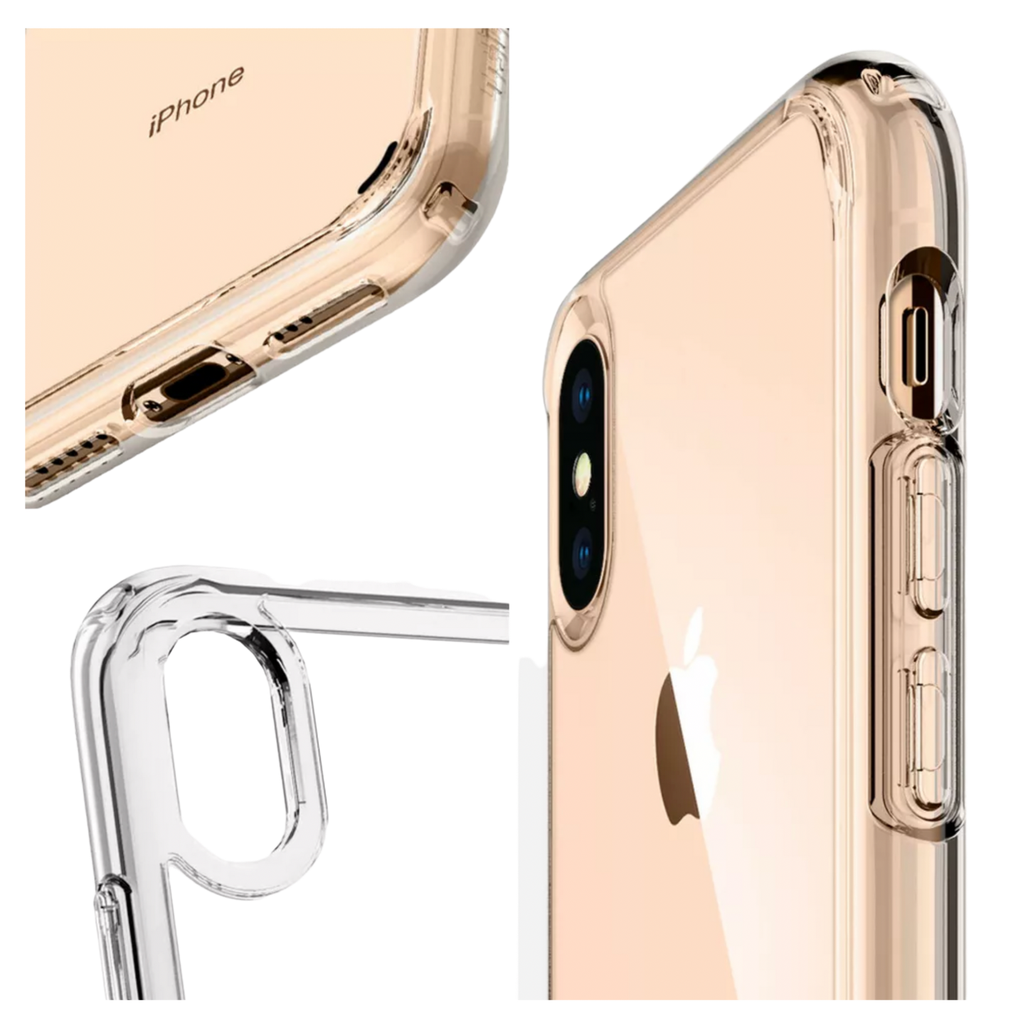 For iPhone X XS XS Max XR Case Spigen®[Ultra Hybrid] Protective Clear Cover